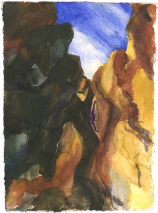 24 (Climber), 14cmx19cm, Watercolour 24 (Climber), 14cmx19cm, Watercolour